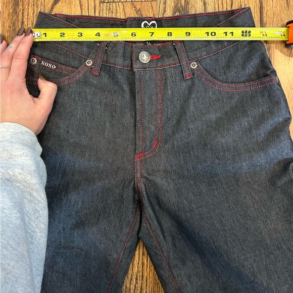 XOXO Dark Wash Matching Set with Red Stitching - Picture 4 of 9